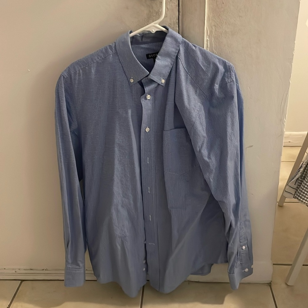George Collared Dress Shirt (Blue and White Checkered)